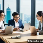 말레이시아에서 일하는 한국인의 삶 - **Prompt 1: Collaborative Professional Life in Kuala Lumpur**
    A group of diverse professionals, ...