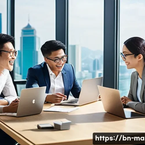 말레이시아에서 일하는 한국인의 삶 - **Prompt 1: Collaborative Professional Life in Kuala Lumpur**
    A group of diverse professionals, ...