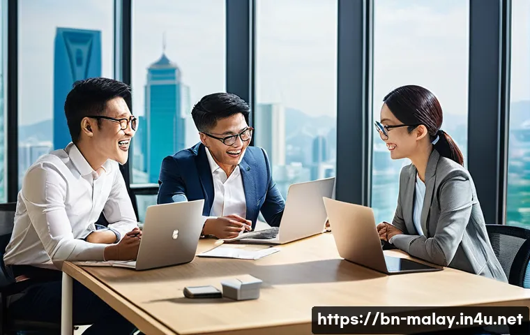 말레이시아에서 일하는 한국인의 삶 - **Prompt 1: Collaborative Professional Life in Kuala Lumpur**
    A group of diverse professionals, ...